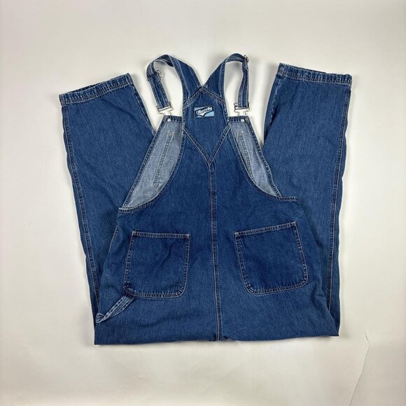 Vintage Tweety Bird Denim Overalls Unisex L 2000 Y2K Loney Tunes - Picture 5 of 8